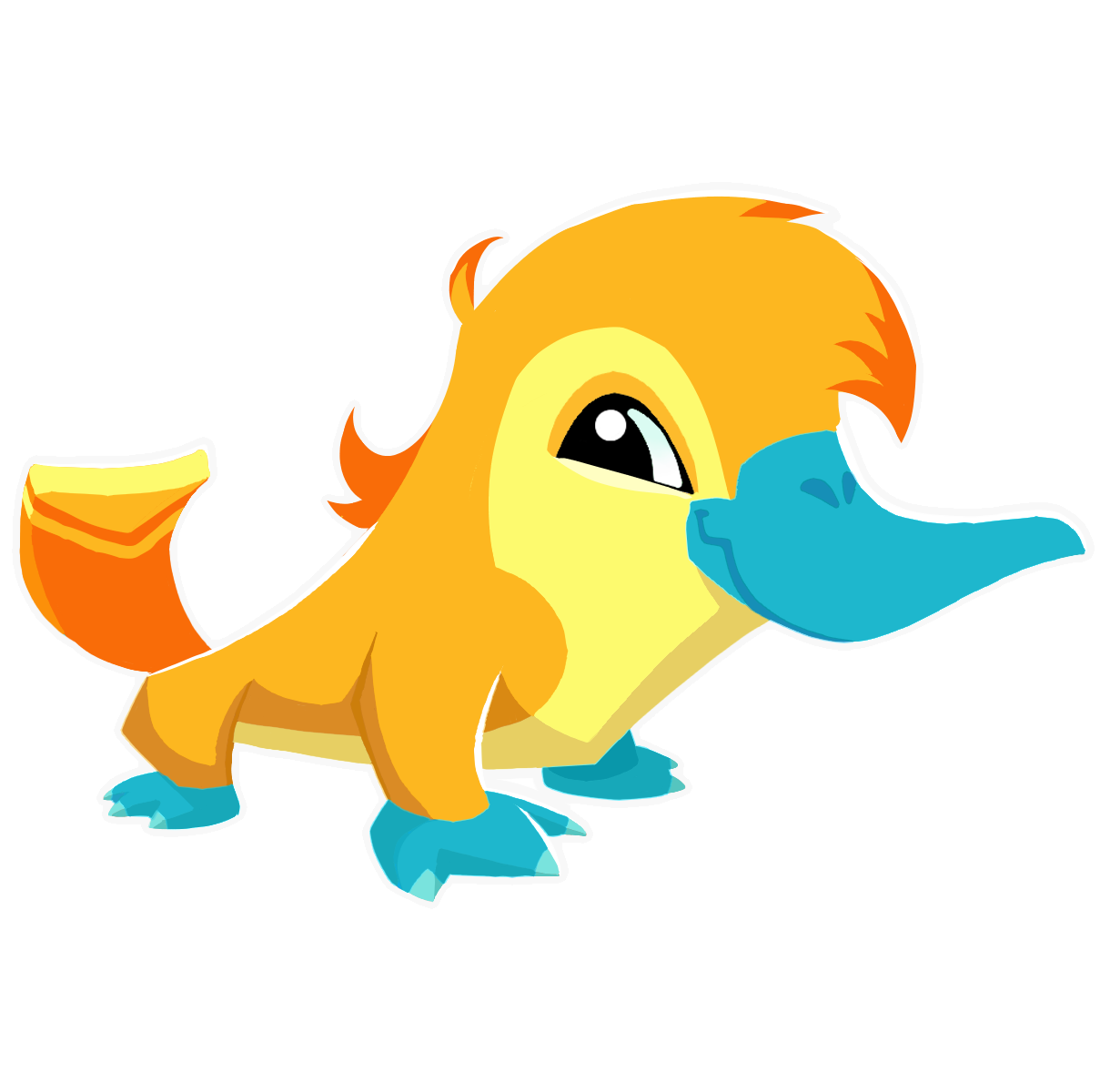 my fursona, Ducky, as an Animal Jam avatar.