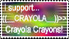 i support crayola crayons